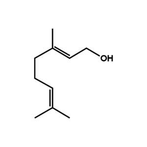 2D Chemical structure of the terpene Geraniol