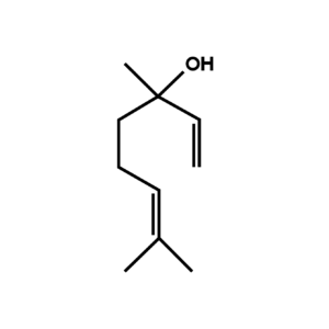 2D Chemical structure of the terpene Linalool