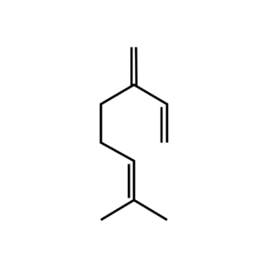 2D Chemical structure of the terpene Myrcene